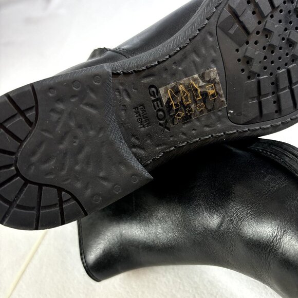 GEOX Ankle Boots 6US 36EU Womens Italian Patent‎ Leather Side Zip Bootie NWOT - Picture 7 of 16